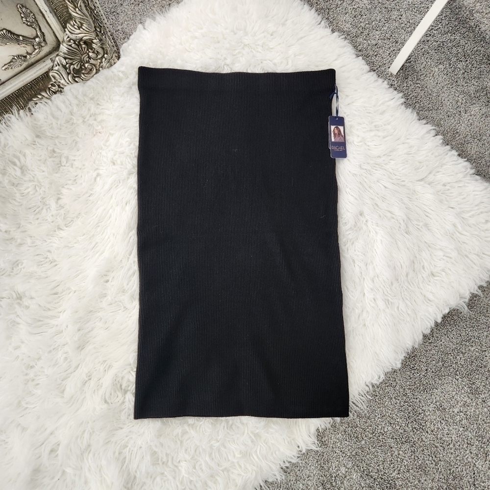 Rachel Zoe Black Ribbed Sweater Midi Skirt. Size XL. New. - Picture 3 of 8